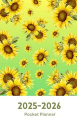 Pocket Planner 2025-2026: 2 Year Monthly Pocket Calendar | Sunflower Cover