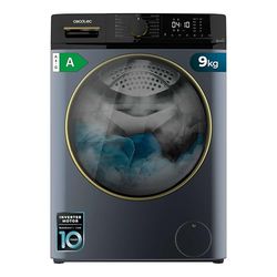 Cecotec Lavadora de Carga Frontal 9 Kg Bolero Dresscode 9610 Inverter Ice Blue A, 2000W, 1400 RPM, Bajo Consumo, Función Vapor, Motor Inverter Plus, 15 Programas, Optimiza Nivel de Agua y Lavado