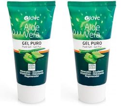 Gel Aloe Vera Puro 100% Puro para Piel y Cara - Aloe Vera puro gel Natural - para quemaduras, hidratante, efecto After Sun para quemaduras solares - EJ075, Tubo 70 ml (Paquete de 2)