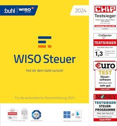 WISO Steuer 2024 (für Steuerjahr 2023), Für Windows, Mac, Smartphones und Tablets, frustfreie Verpackung