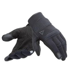 Dainese - Athene Tex Gloves, Summer Motorbike Gloves, Mens Motorcycle Gloves with Touchscreen Compatibility, Reinforced Suede Palm, Lightweight and Breathable with Elasticized Inserts, Black
