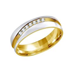 SILVEGO Bague de mariage en acier pour femme Mariage RRC2050-Z - Circuit : 62 mm sSL3182-62 Marque, Estándar, Métal, Aucune pierre précieuse