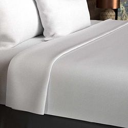Soleil d'ocre, Drap Plat, Coton 57 Fils, Blanc, 180x290 cm