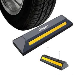 BEEPER - Butée de stationnement Butoir Parking en Caoutchouc- Butées de Roues pour Parking et Garage - Butée d'Aide au Stationnement - Cale de Roue HL201 (1)