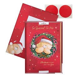 Hallmark Boxed kerstkaart voor iemand speciaal - Cute Forever Friends krans en hart ontwerp