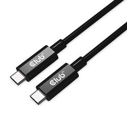 Club 3D CAC-1578 USB4 Gen3x2 Type-C Bi-Directionele kabel 8K60Hz 40Gbps PD 240W (48V/5A) EPR St/St 2m