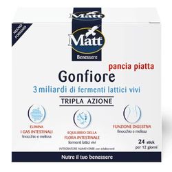 Matt Benessere Integratore Alimentare Pancia Piatta Plus, 12 Bustine