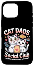 Cat Dads Social Club Funny Cat Dad Kawaii Case for iPhone 16 Pro Max