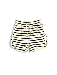 Koton Katoenen shorts voor meisjes met trekkoord en detail, Navy Stripe (7s0), 6-7 Jaar