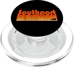Southport, Carolina del Norte, estilo retro de los años 80 PopSockets PopGrip para MagSafe