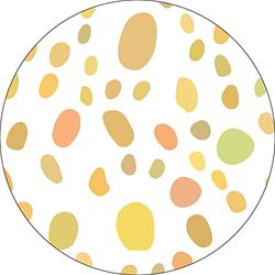 Bonateks, Runt digitalt tryckt musmatta, halkfri undersida, för kontor och hem, diameter: 22 cm