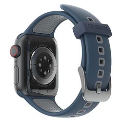OtterBox All Day Watch Band for Apple Watch Series 10/9/8/7/6/SE 2nd gen/SE 1st gen/5/4-40mm/41mm/42mm, Replacement Durable Soft Touch Silicone Strap for Apple Watch, Blue/Grey