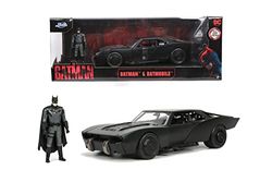 Jada Toys 253215010 - Batman figuur, 19 cm, metaal, zwart, 1:24, rubberen banden, vanaf 8 jaar