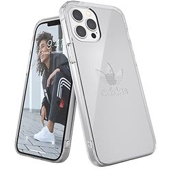 adidas EX7978 fodral designat för iPhone 12 Pro Max 6.7, genomskinliga dropptestade fodral, stöttåliga höjda kanter, original snäppfodral skyddande fodral, transparent