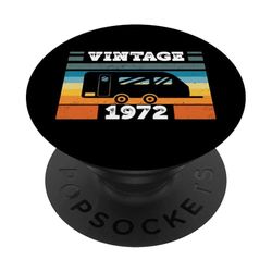 Camping Cumpleaños nacido en 1972 Acampada Caravanas PopSockets PopGrip Adhesivo