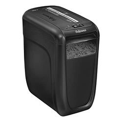 Fellowes distruggi documenti a frammento 60Cs, 10 fogli, per casa e piccolo ufficio, uso personale, cestino da 22 litri, distruggidocumenti con tecnologia Safesense, nero