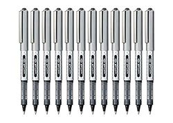 uni-ball UB-157D Eye Designer Black Rollerball Pens. Fine 0.7mm Ballpoint Tip for Super Smooth Handwriting, Drawing, Art, Crafts & Colouring. Fade and Water Resistant Liquid Uni Super Ink. Box of 12