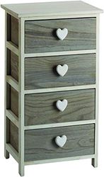 King Home commode C/hart, grijs/wit