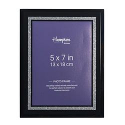 Hampton Frames RITZY 5x7 (13x18cm) Gloss Black Photo Frame Glass RIT57BLK