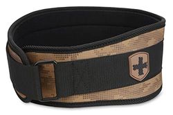 Harbinger Foam Core - Cinturón de entrenamiento y levantamiento de pesas de 4.5 pulgadas, pequeño, camuflaje, tamaño de competición (hombres y mujeres)
