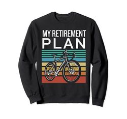 Il mio piano pensionistico Funny Bike Riding Rider Ritirato Felpa