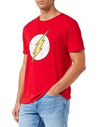 Flash Logo Camiseta, Rojo, S para Hombre