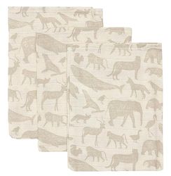 Jollein Animals Nougat 3 sztuki myjki hydrofilowe 536-848-67044