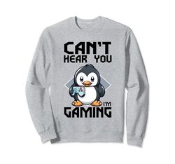 Can't Hear You I'm Gaming Penguin Controller Videojuegos Sudadera