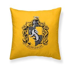BELUM | Funda cojín Harry Potter, Funda de cojín 100% algodón 50x50cm Modelo Hufflepuff Basic A