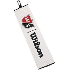 Wilson, Asciugamano da golf, Tripla piega, TRI FOLD Unisex-Adult, White, One Size