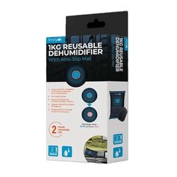 Simply Auto DEH005 Reusable Car Dehumidifier with Anti-Slip Mat- Quick Drying suitable for Microwaving, Strong Absorption up to 40% of Weight in moisture, Eco-Friendly Granules, Unlimited Cycles (1kg)