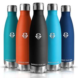 Grsta Drinkfles van roestvrij staal, 750 ml, sportfles, lekvrij, thermosfles, BPA-vrij, waterfles voor sport, fitness, outdoor, gym