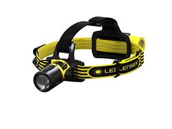 Ledlenser EXH8R Robusta torcia frontale LED, ricaricabile con batteria al litio, protetta contro le esplosioni zona EX 0/20, 300 lm, impermeabile IP68, portata luminosa di 160m, batteria