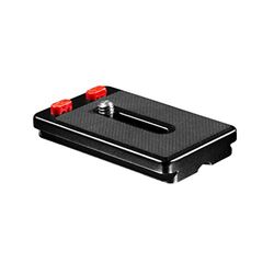 Mantona Plateau Rapide pour SG – 350, Aluminium avec Caoutchouc, Dimensions 70 x 44 x 11 mm avec vis de Fixation (1/4 Pouces) Noir