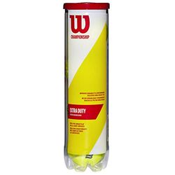 Wilson Palla da tennis per indoor/outdoor, Omologata ITF, Per allenamento e competizioni, Per tutte le superfici, Confezione da 4 palle, Championship Extra Duty, Giallo, WRT110000