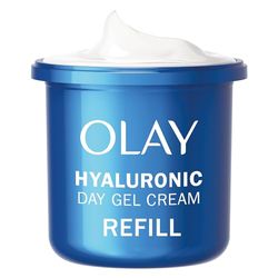 Olay Hyaluronic Acid Face Moisturiser Day Gel Cream REFILL, Skincare with Niacinamide 99% Purity and Vitamin B5. Hydrating Skin Care: Plumps, Smooths, Hydrates, 50ml