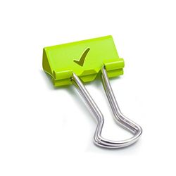 Rapesco 1421 19 mm Tick Foldback Binder Clips, Green, Pack of 80