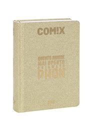 Comix - Dziennik 2021/2022 16 miesięcy - Gold Glitter napisany Złoty - Standard
