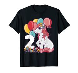 Cumpleaños 2 Años Niña Caballo Camiseta