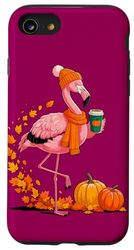Automne Flamant Rose Pumpkin Spice Ambiance Festivités Coque pour iPhone SE (2020) / 7/8
