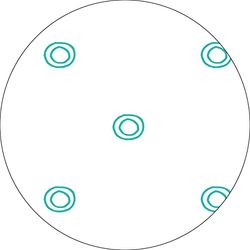 Bonateks, Round Digital Printed Mouse Pad, Non-Slip Base, for Office and Home, Diameter:22cm