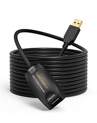 CableCreation Aktiv USB 3.0 förlängningskabel, 5 m USB-kontakt till honkabel med signalförstärkning kompatibel med Oculus Rift/Quest/Quest 2 VR/Link, Valve Index VR, Xbox one, skrivare etc. Svart