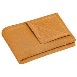 Julius Zöllner Manta tamaño 70/100 | Fabricado en Alemania | 100% Muselina de algodón | Öko-Tex® Standard 100 | Canela