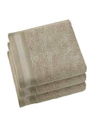 De Witte Lietaer Set di 3 Asciugamani 50 x 100 cm Contessa Luxe, 100% Cotone, Grigio, 3 unità