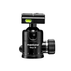 Mantona Onyx 8 (M1–3008A) Testa A Sfera Con Piastra A Sgancio Rapido 50 Mm Compatibile Con Arca-Swiss, Strumento Professionale Per Fotocamere Dslr, Mirrorless, A Sistema, Videocamere, Colore Nero
