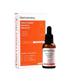 Dermocracy - Serum Vitamina C, E y A 30% - Vitamina C Serum Facial Mujer - Serum Antimanchas, Antioxidante - Iluminador Facial - Serum Antiedad - 30ml