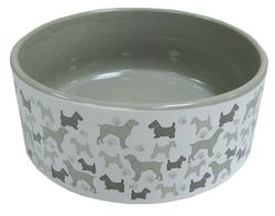 ARQUIVET Comedero o Bebedero de cerámica para Perros y Gatos - Cuenco para Mascotas - Recipiente Comida para Animales - Plato alimentador para Perros y Gatos - 12 cm