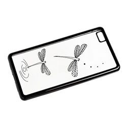 Tellur TLL118201 Coque en silicone pour Huawei P8 Lite avec Motif Libellule Noir