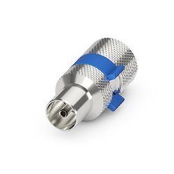 PureLink EF110-50 EasyInstall Coax (IEC) stekker voor antenne-coaxkabel met 6,5 mm diameter voor zelfconfectionatie, set van 50, zilver