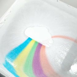French Tendance - Bomboletta da bagno in schiuma - nuvola effetto arcobaleno - rilassante - aromaterapia - regalo donna e bambino - profumo di cocco - 120 gr